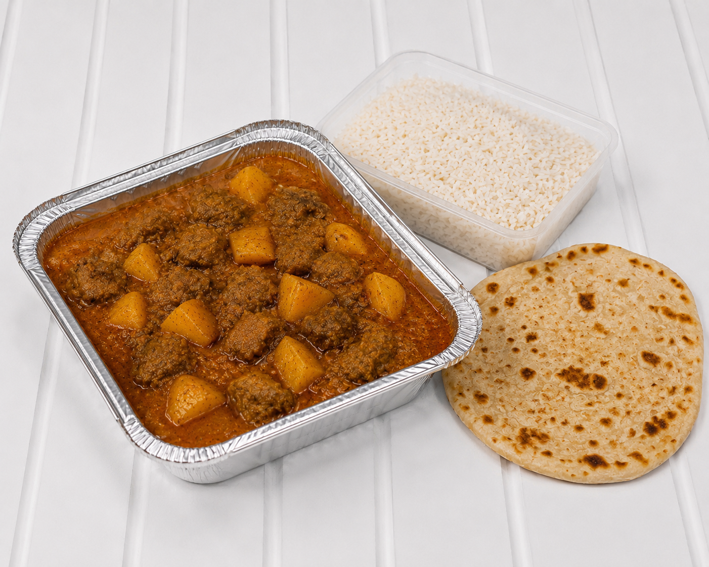 Large Beef Curry (Rice Or Roti)